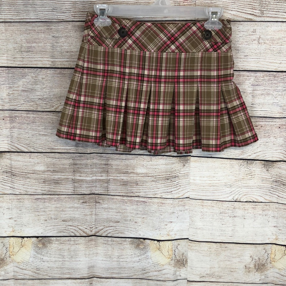 Cherokee Girls Pink/Brown Pleated Skort (L10/12)